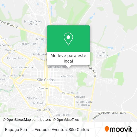 Espaço Família Festas e Eventos mapa