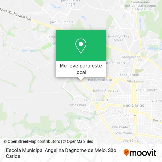 Escola Municipal Angelina Dagnome de Melo mapa