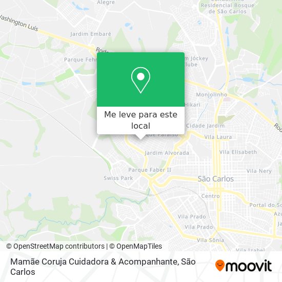 Mamãe Coruja Cuidadora & Acompanhante mapa