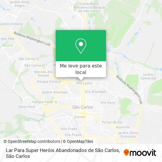 Lar Para Super Heróis Abandonados de São Carlos mapa