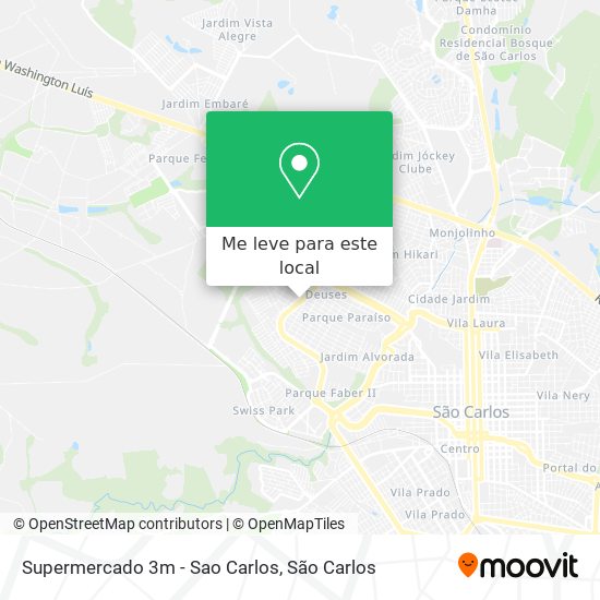 Supermercado 3m - Sao Carlos mapa