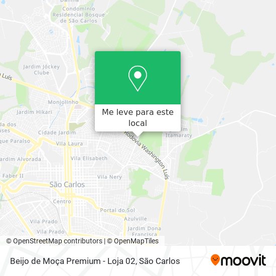 Beijo de Moça Premium - Loja 02 mapa