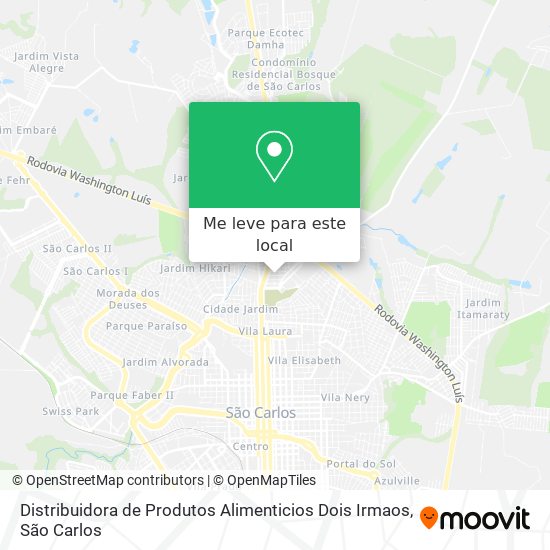 Distribuidora de Produtos Alimenticios Dois Irmaos mapa