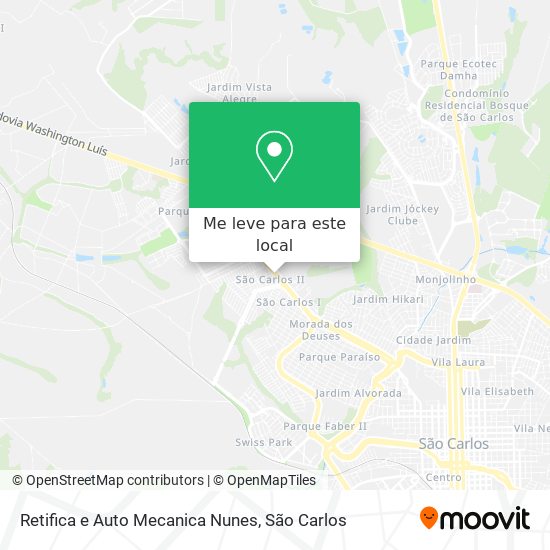 Retifica e Auto Mecanica Nunes mapa