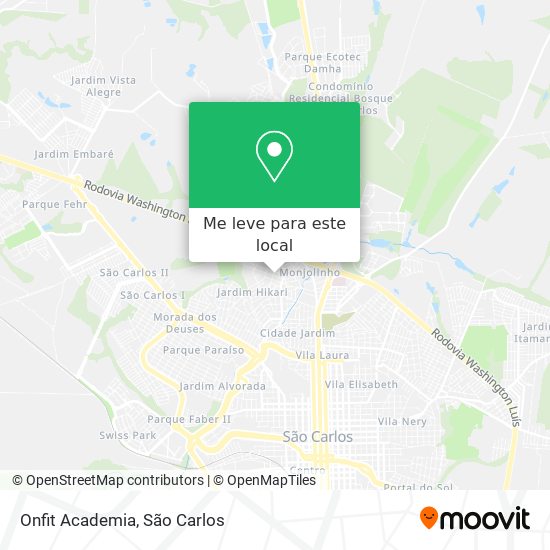 Onfit Academia mapa