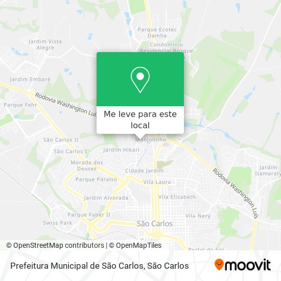 Prefeitura Municipal de São Carlos mapa