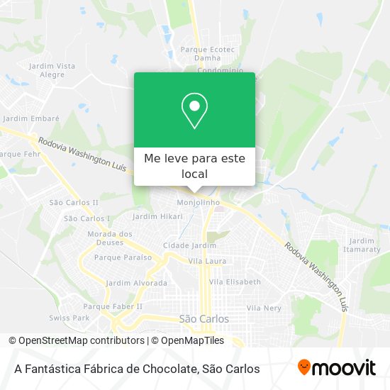 A Fantástica Fábrica de Chocolate mapa