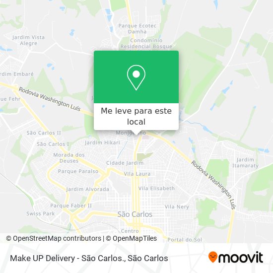 Make UP Delivery - São Carlos. mapa