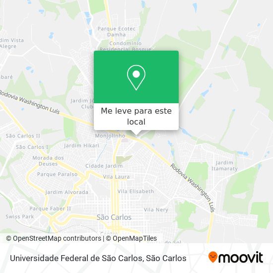 Universidade Federal de São Carlos mapa