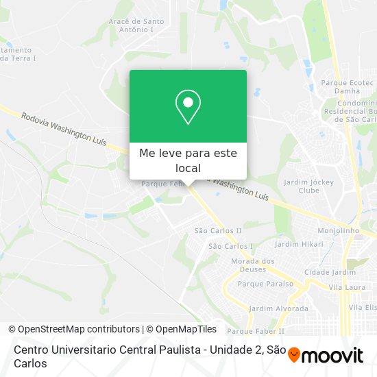 Centro Universitario Central Paulista - Unidade 2 mapa