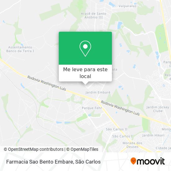 Farmacia Sao Bento Embare mapa