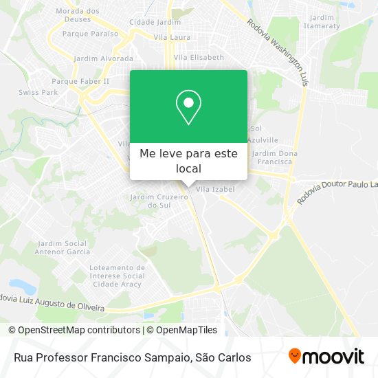 Rua Professor Francisco Sampaio mapa