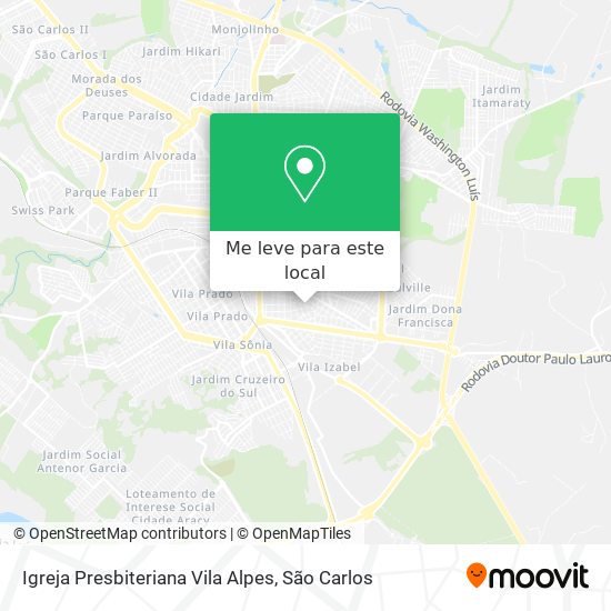 Igreja Presbiteriana Vila Alpes mapa
