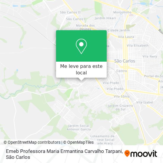 Emeb Professora Maria Ermantina Carvalho Tarpani mapa