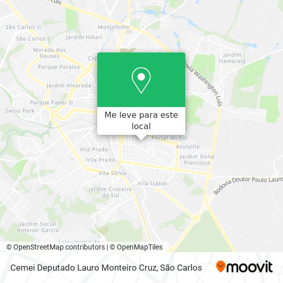 Cemei Deputado Lauro Monteiro Cruz mapa