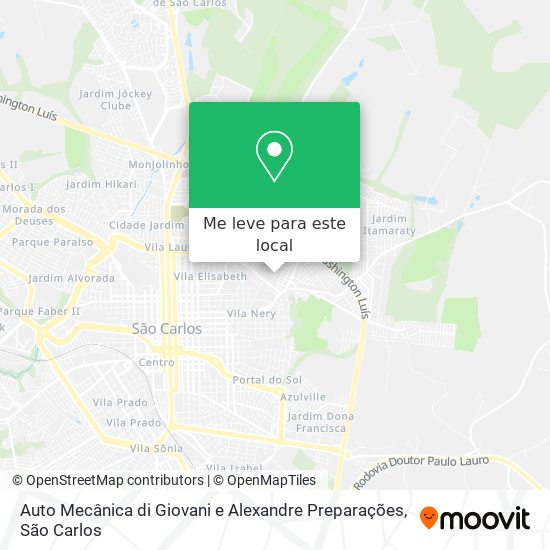 Auto Mecânica di Giovani e Alexandre Preparações mapa