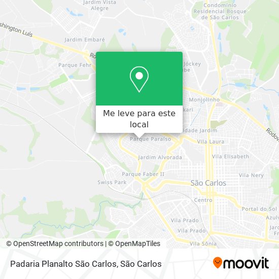 Padaria Planalto São Carlos mapa