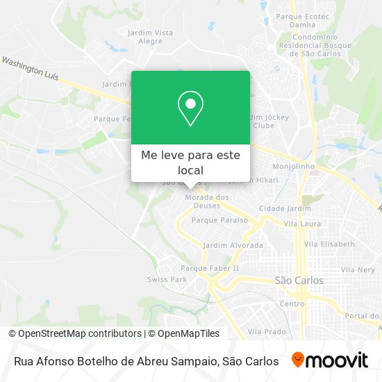 Rua Afonso Botelho de Abreu Sampaio mapa