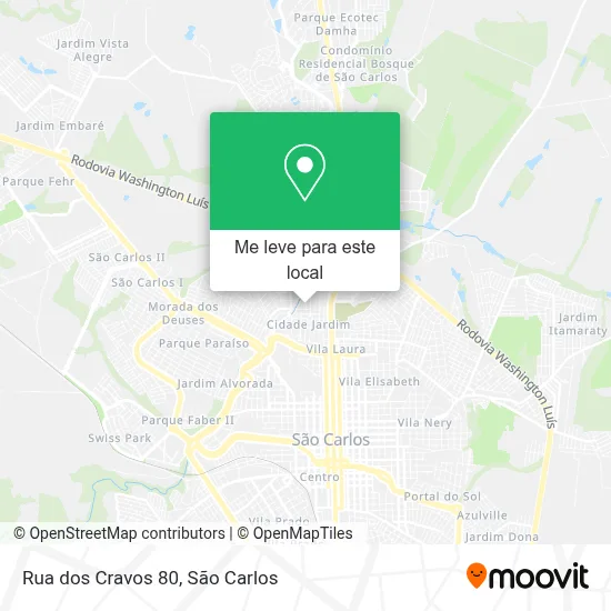 Rua dos Cravos 80 mapa
