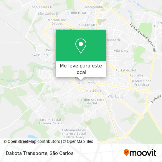 Dakota Transporte mapa