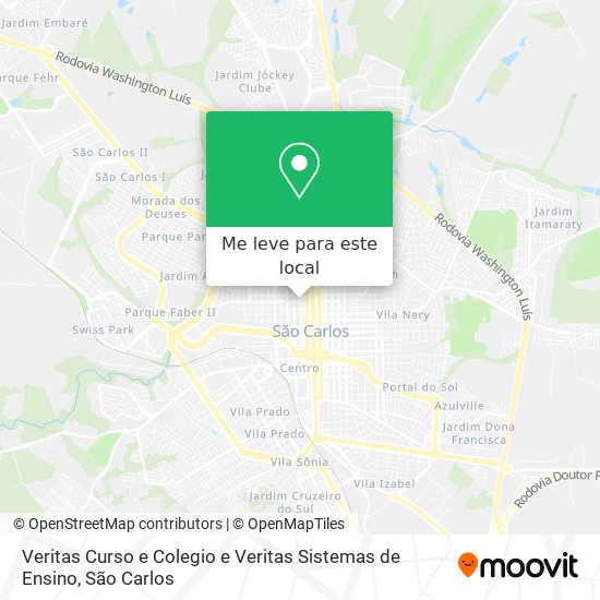 Veritas Curso e Colegio e Veritas Sistemas de Ensino mapa