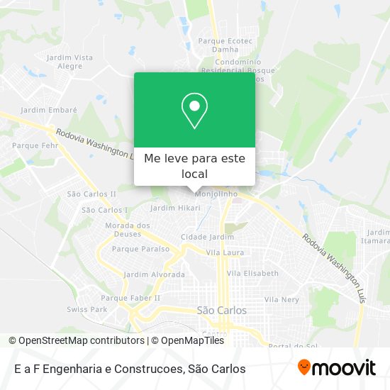 E a F Engenharia e Construcoes mapa