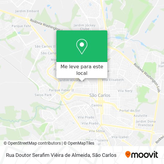 Rua Doutor Serafim Viêira de Almeida mapa