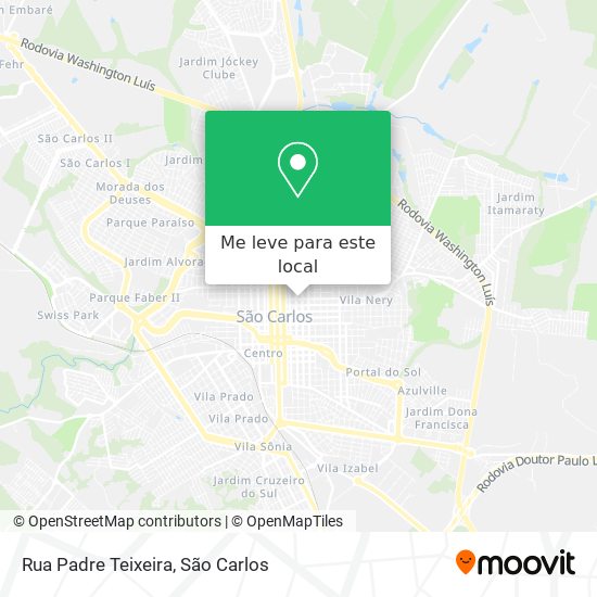 Rua Padre Teixeira mapa