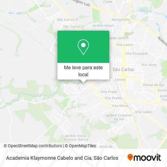 Academia Klaymonne Cabelo and Cia mapa