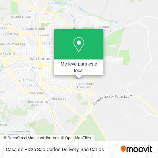 Casa de Pizza Sao Carlos Delivery mapa