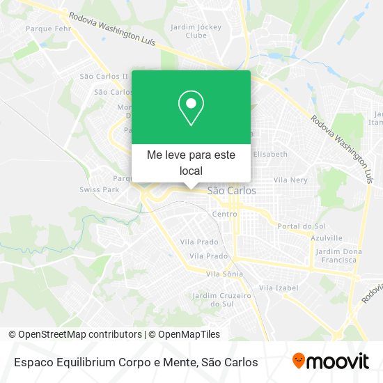 Espaco Equilibrium Corpo e Mente mapa