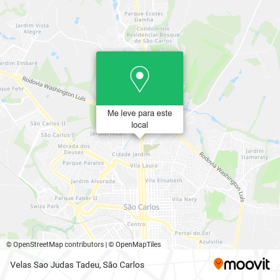 Velas Sao Judas Tadeu mapa