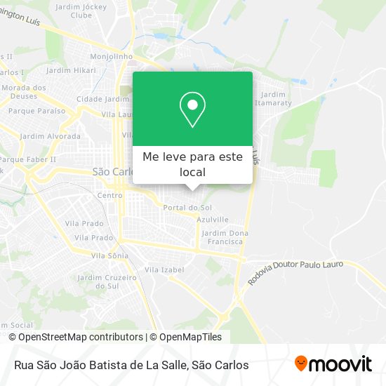 Rua São João Batista de La Salle mapa