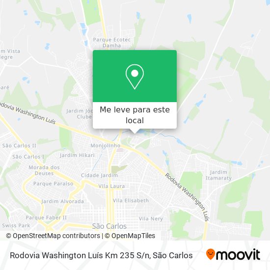 Rodovia Washington Luís Km 235 S / n mapa