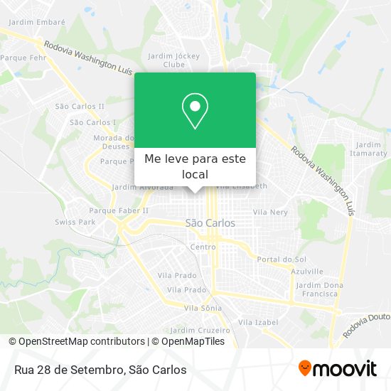 Rua 28 de Setembro mapa