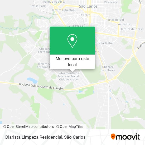 Diarista Limpeza Residencial mapa