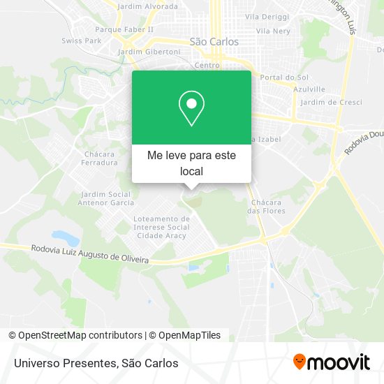 Universo Presentes mapa