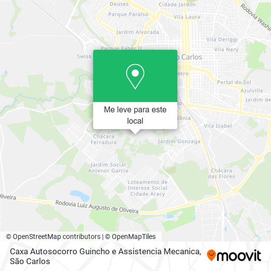 Caxa Autosocorro Guincho e Assistencia Mecanica mapa