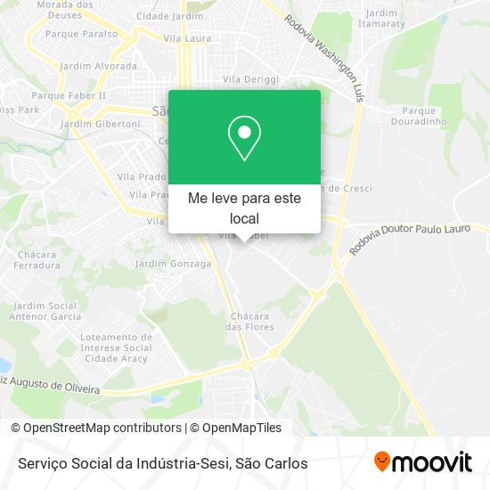 Serviço Social da Indústria-Sesi mapa