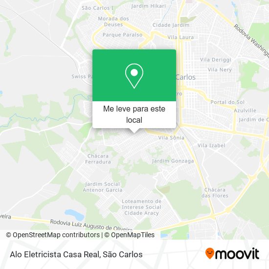 Alo Eletricista Casa Real mapa