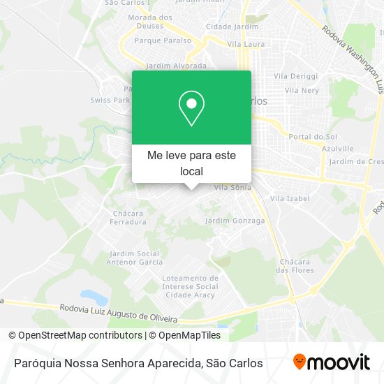 Paróquia Nossa Senhora Aparecida mapa