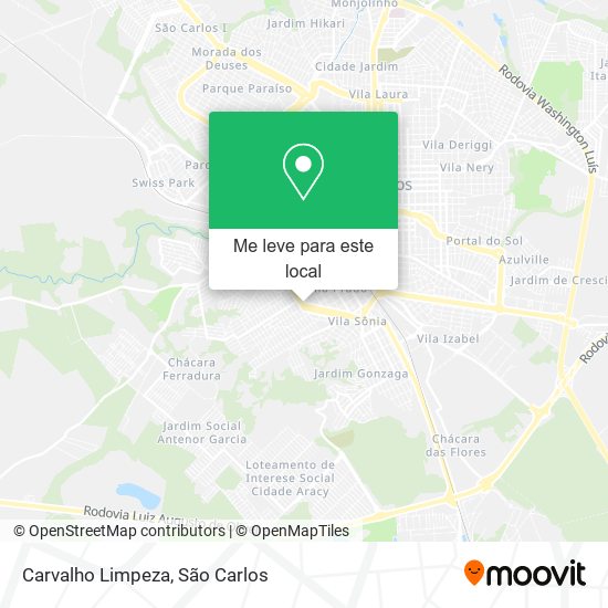 Carvalho Limpeza mapa