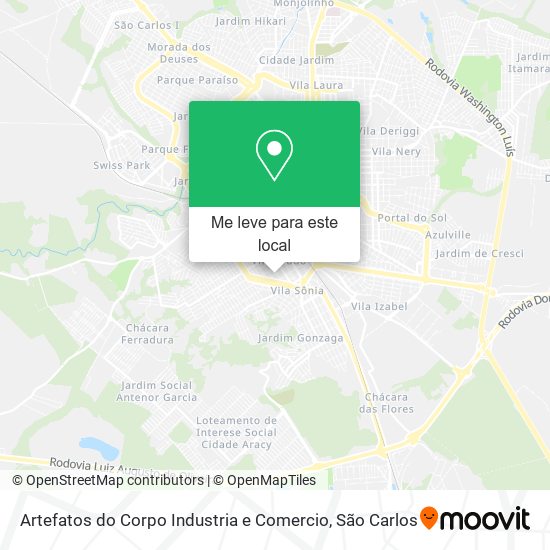 Artefatos do Corpo Industria e Comercio mapa