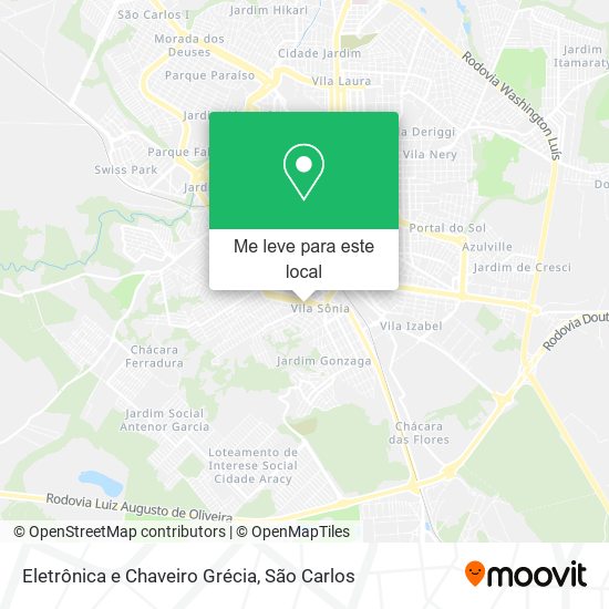 Eletrônica e Chaveiro Grécia mapa