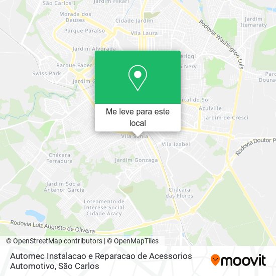 Automec Instalacao e Reparacao de Acessorios Automotivo mapa