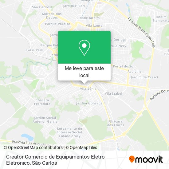 Creator Comercio de Equipamentos Eletro Eletronico mapa