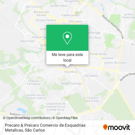 Precaro & Precaro Comercio de Esquadrias Metalicas mapa