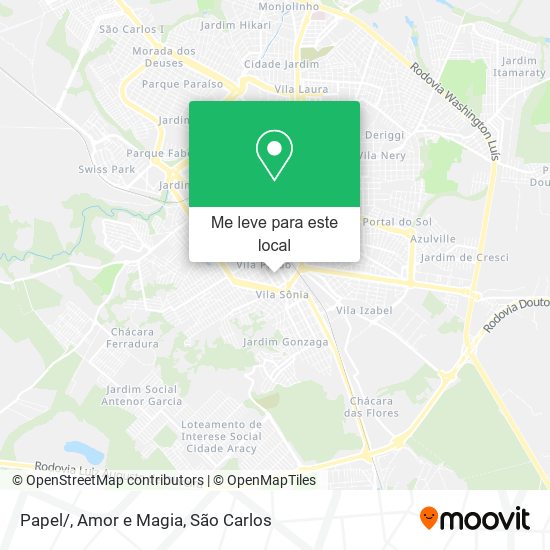 Papel/, Amor e Magia mapa