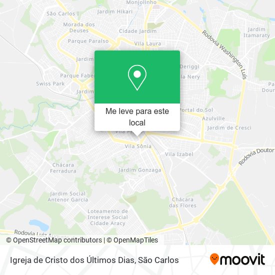 Igreja de Cristo dos Últimos Dias mapa