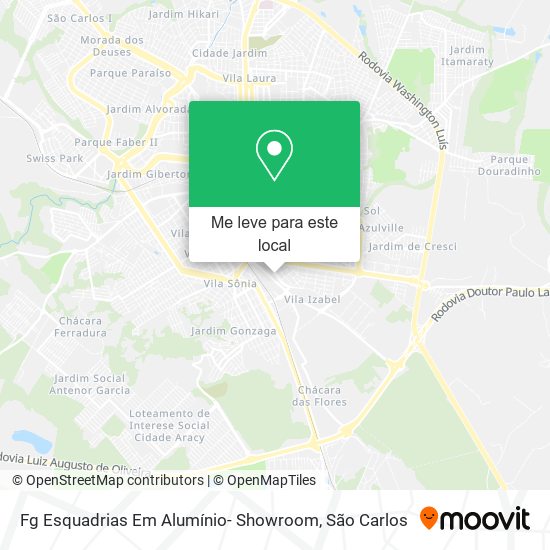 Fg Esquadrias Em Alumínio- Showroom mapa
